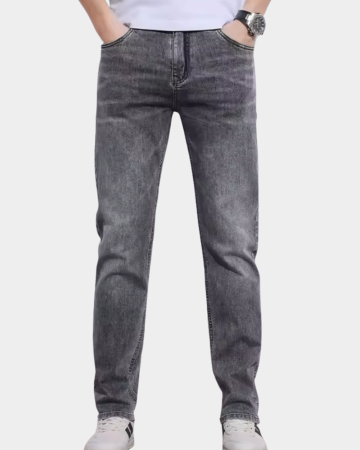 Herr Slim Fit Jeans - Moderna Smalare Sömmar - Grå