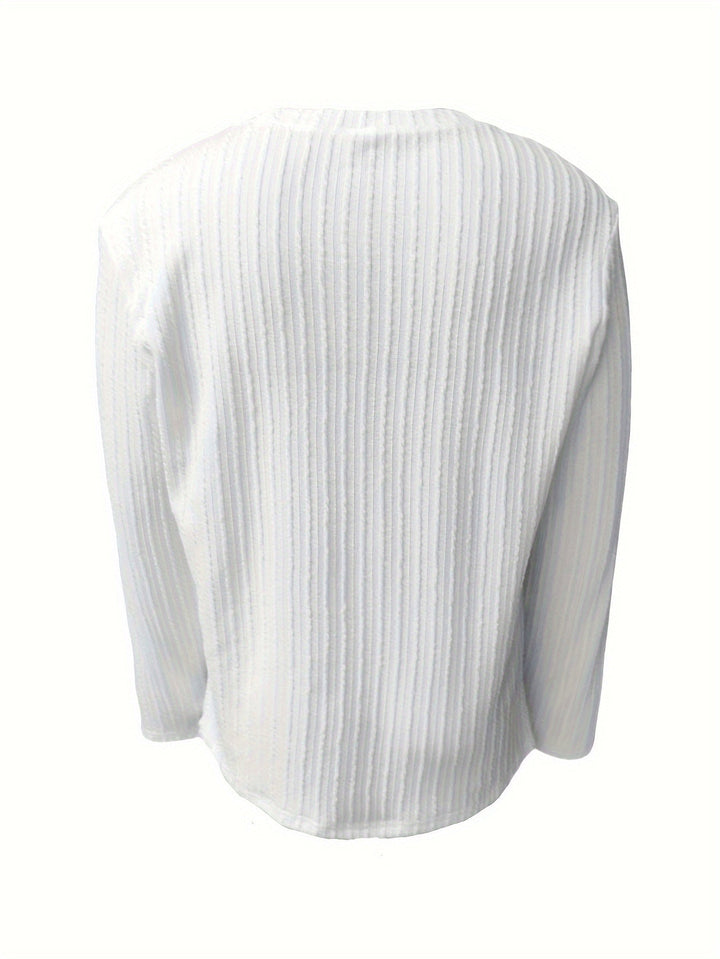 Herr Slim Fit T-shirt Långärmad - Stretch &amp; Höstlook