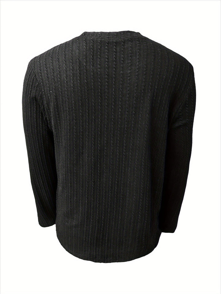 Herr Slim Fit T-shirt Långärmad - Stretch &amp; Höstlook