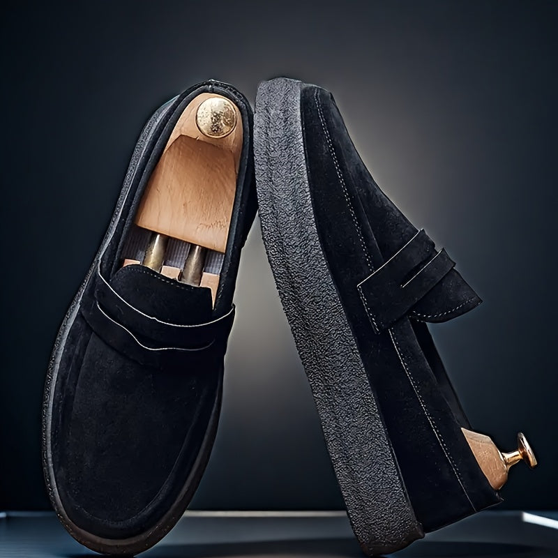 Herr Slip-On Instappers - Modern Casual Skostil - Svart
