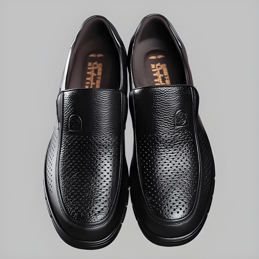 Herr Slip-On Skor - Elegant Komfort för Vardagen - Svart Mocka