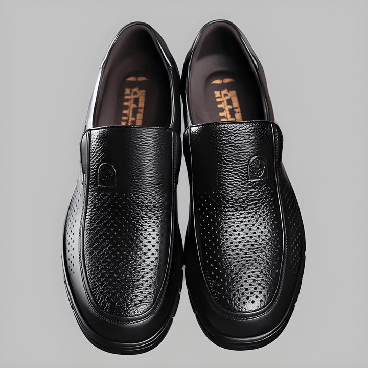 Herr Slip-On Skor - Elegant Komfort för Vardagen - Svart Mocka