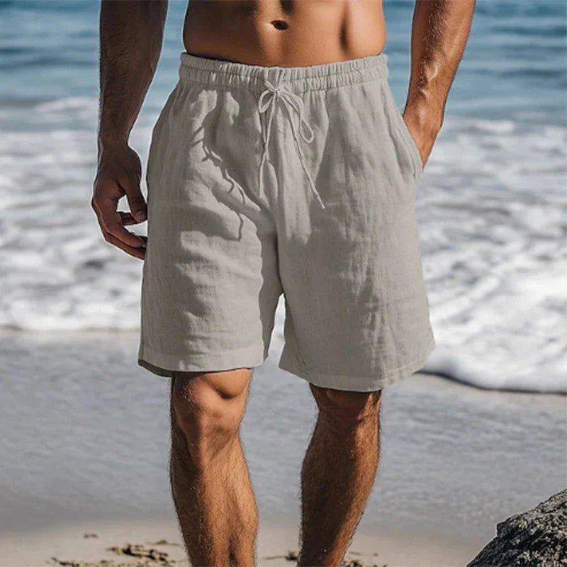 Herr Snabbtorkande Badshorts - Klassisk strandstil - Grå