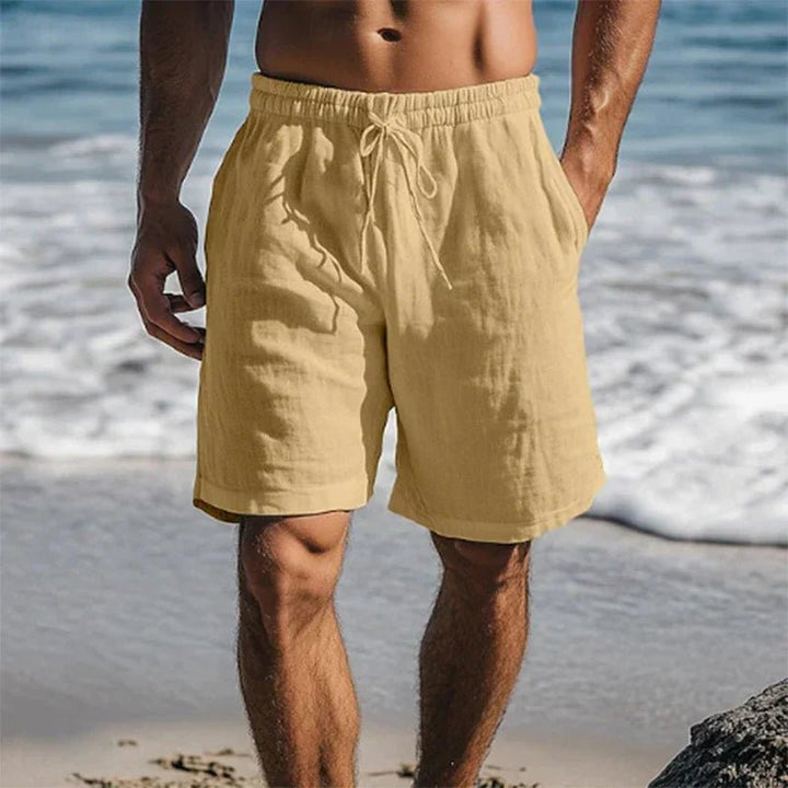 Herr Snabbtorkande Badshorts - Klassisk strandstil - Khaki