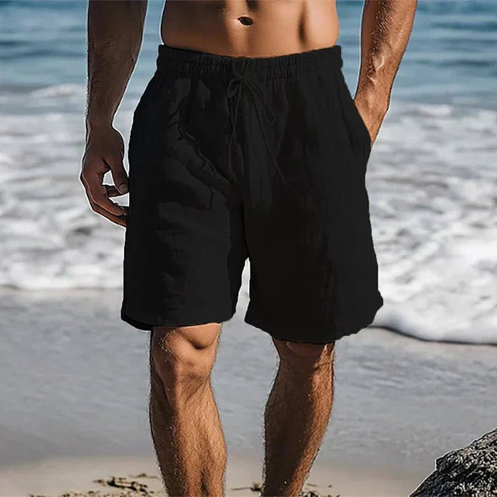 Herr Snabbtorkande Badshorts - Klassisk strandstil - Svart