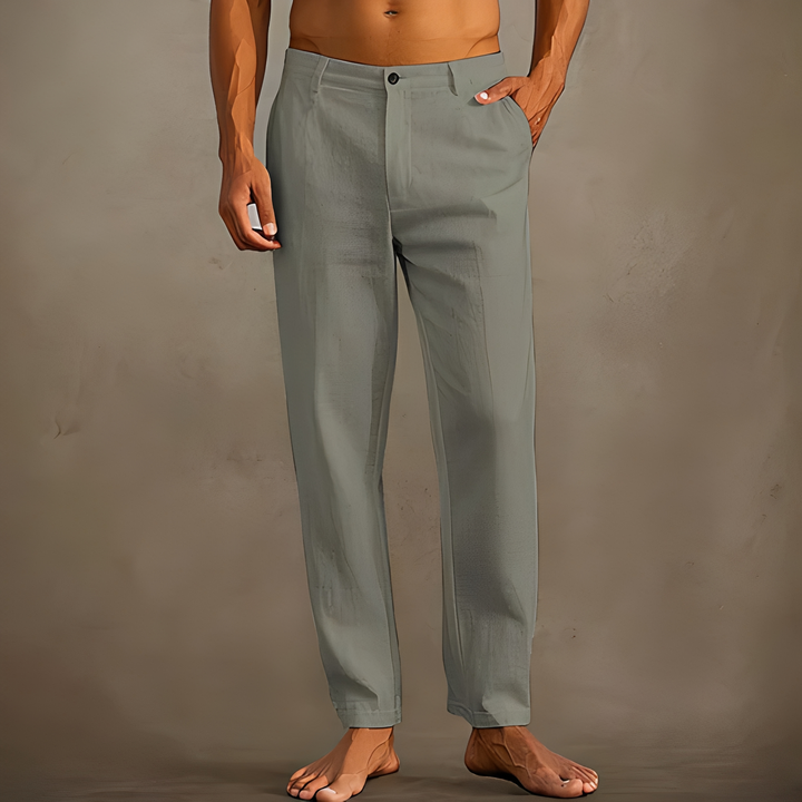Herr Sommarbyxor Linne - Elegant och Luftig - Grå