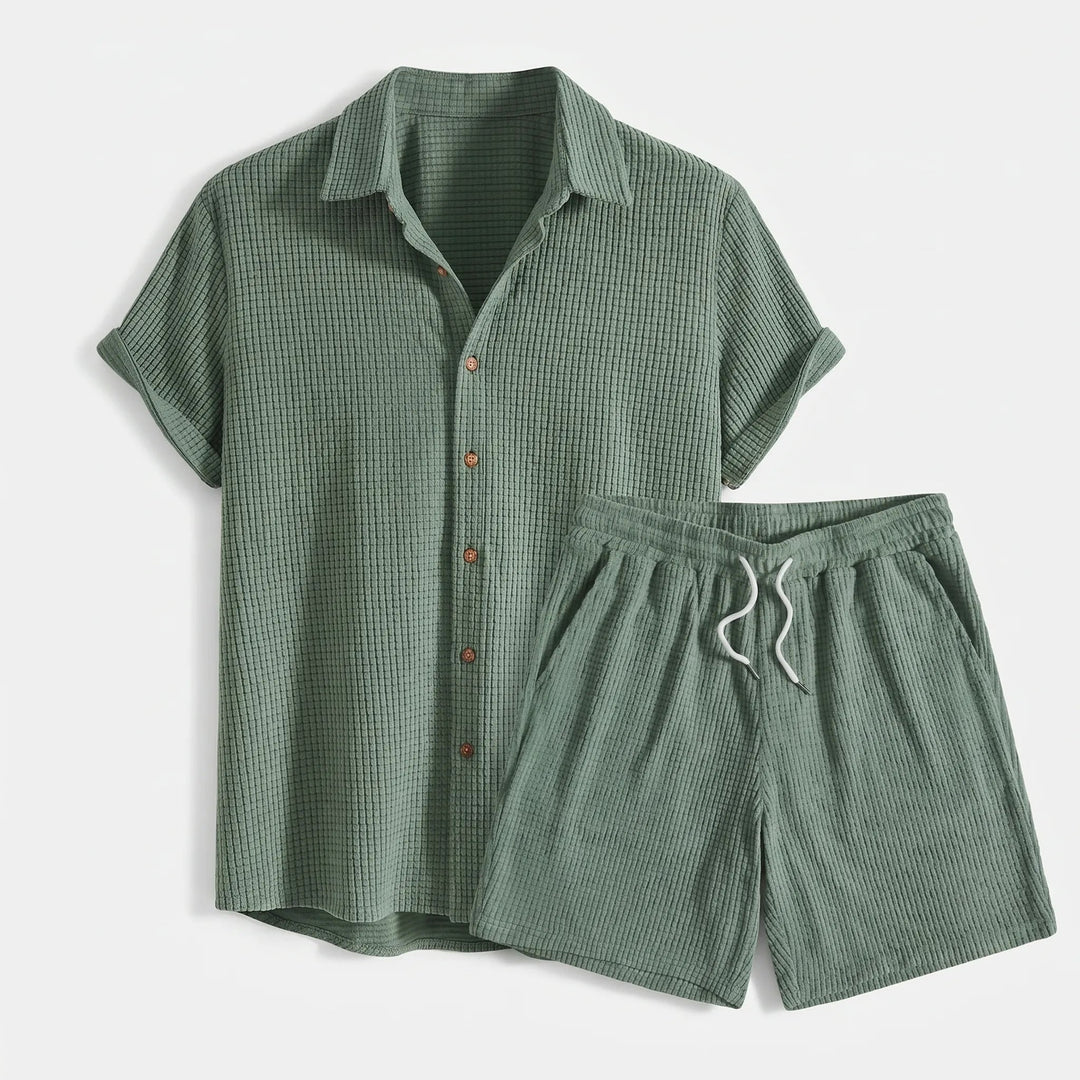 Herr Sommarset Skjorta och Shorts - Avslappnad stil