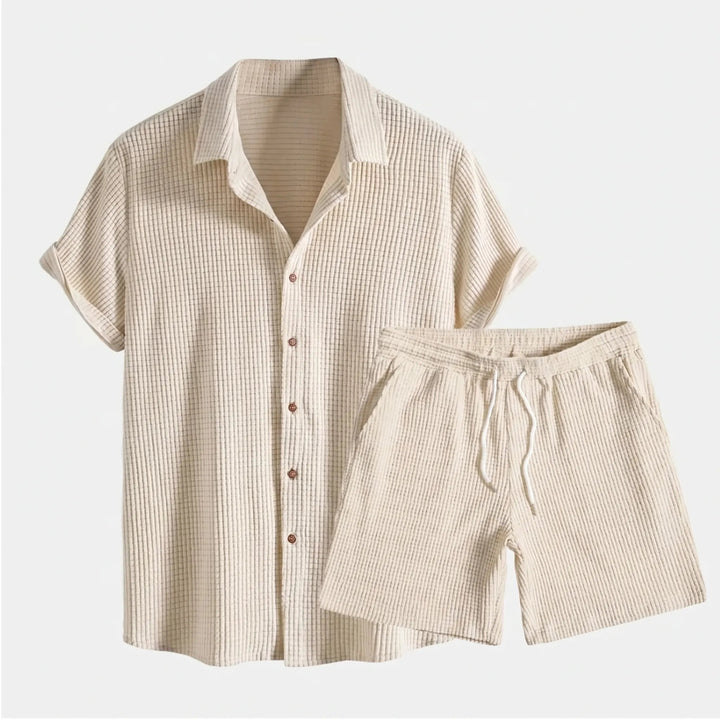 Herr Sommarset Skjorta och Shorts - Avslappnad stil