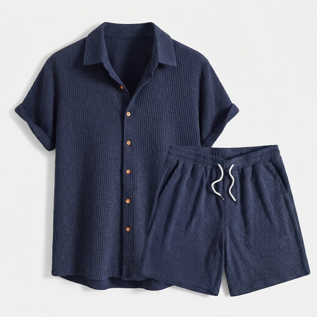 Herr Sommarset Skjorta och Shorts - Avslappnad stil