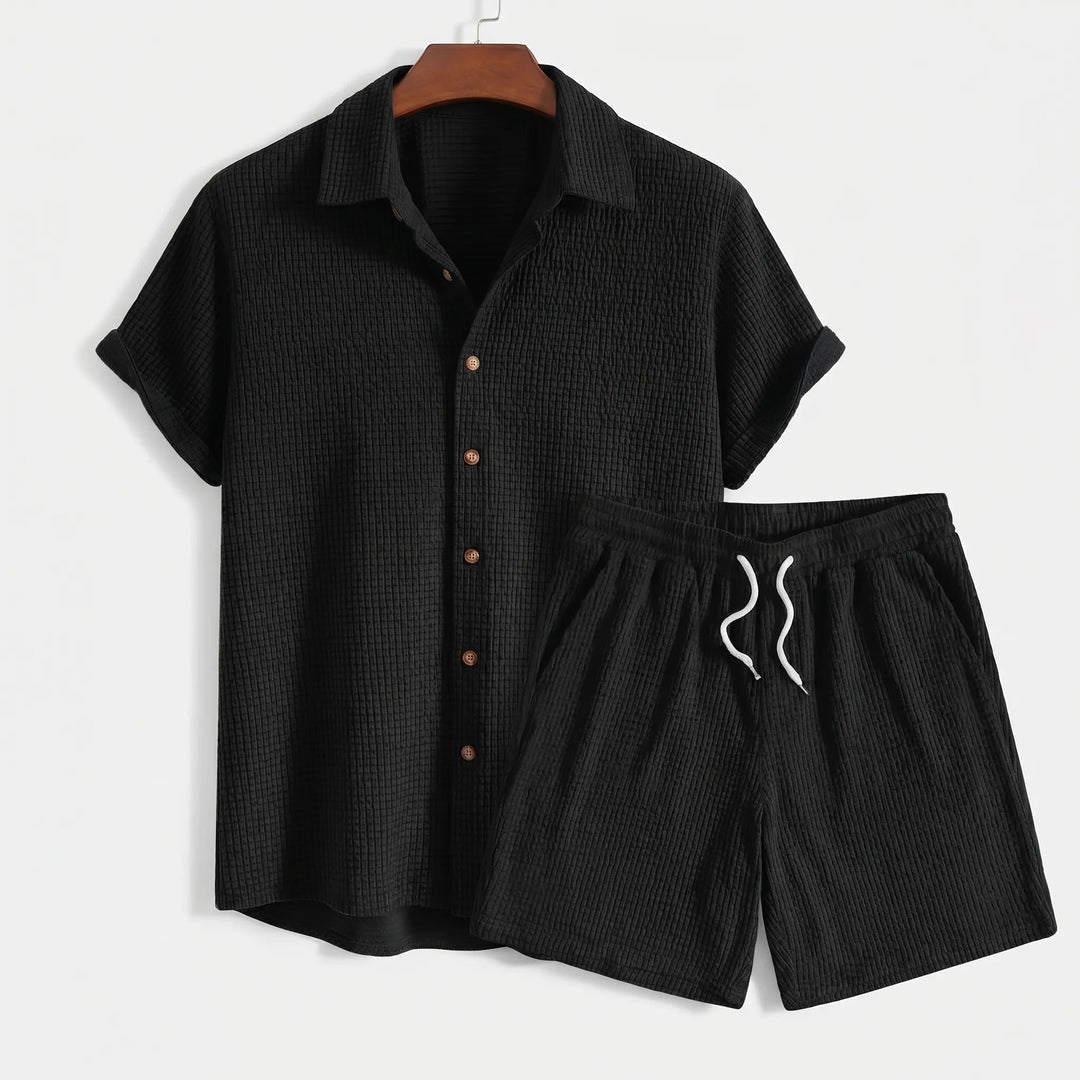 Herr Sommarset Skjorta och Shorts - Avslappnad stil