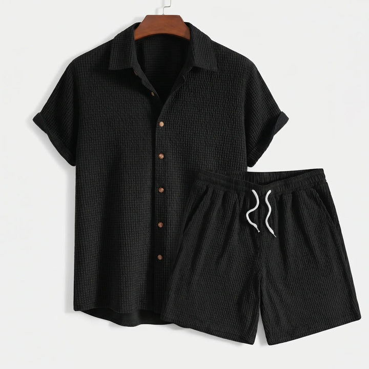 Herr Sommarset Skjorta och Shorts - Avslappnad stil