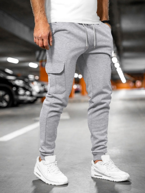 Herr Sportbroek Stretchy Stof - Casual Passform - Grå