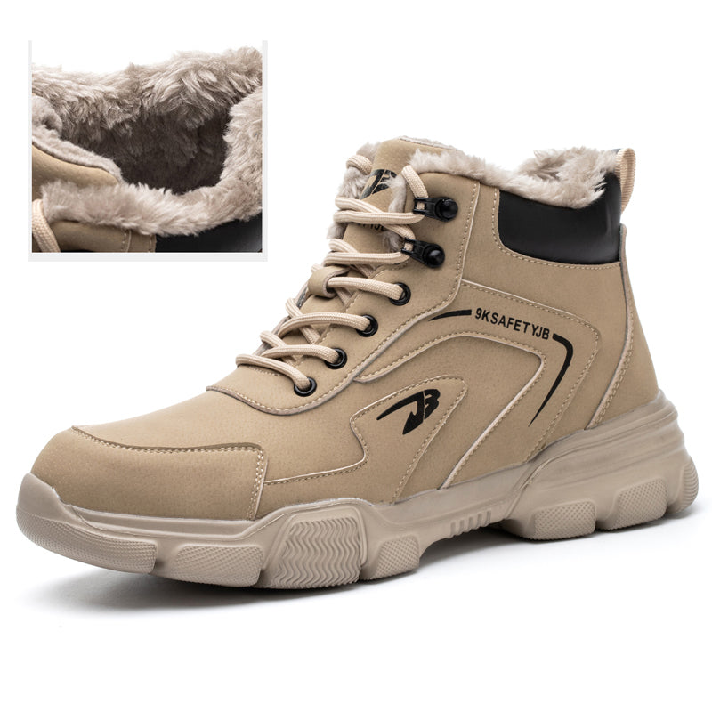 Herr Sportiva Säkerhetsskor med Stålhätta - Skydd &amp; Komfort - Beige-Kontrast