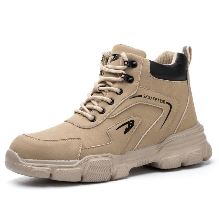 Herr Sportiva Säkerhetsskor med Stålhätta - Skydd &amp; Komfort - Beige