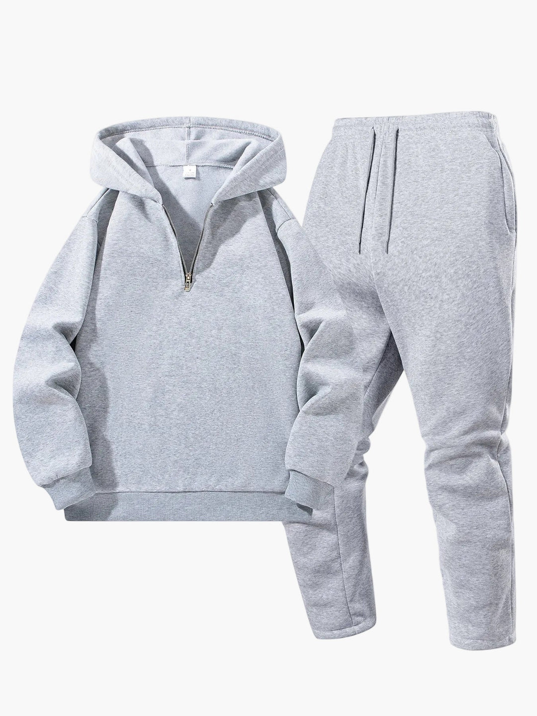 Herr Straight Set Med Huva - Höstkollektion - Grå