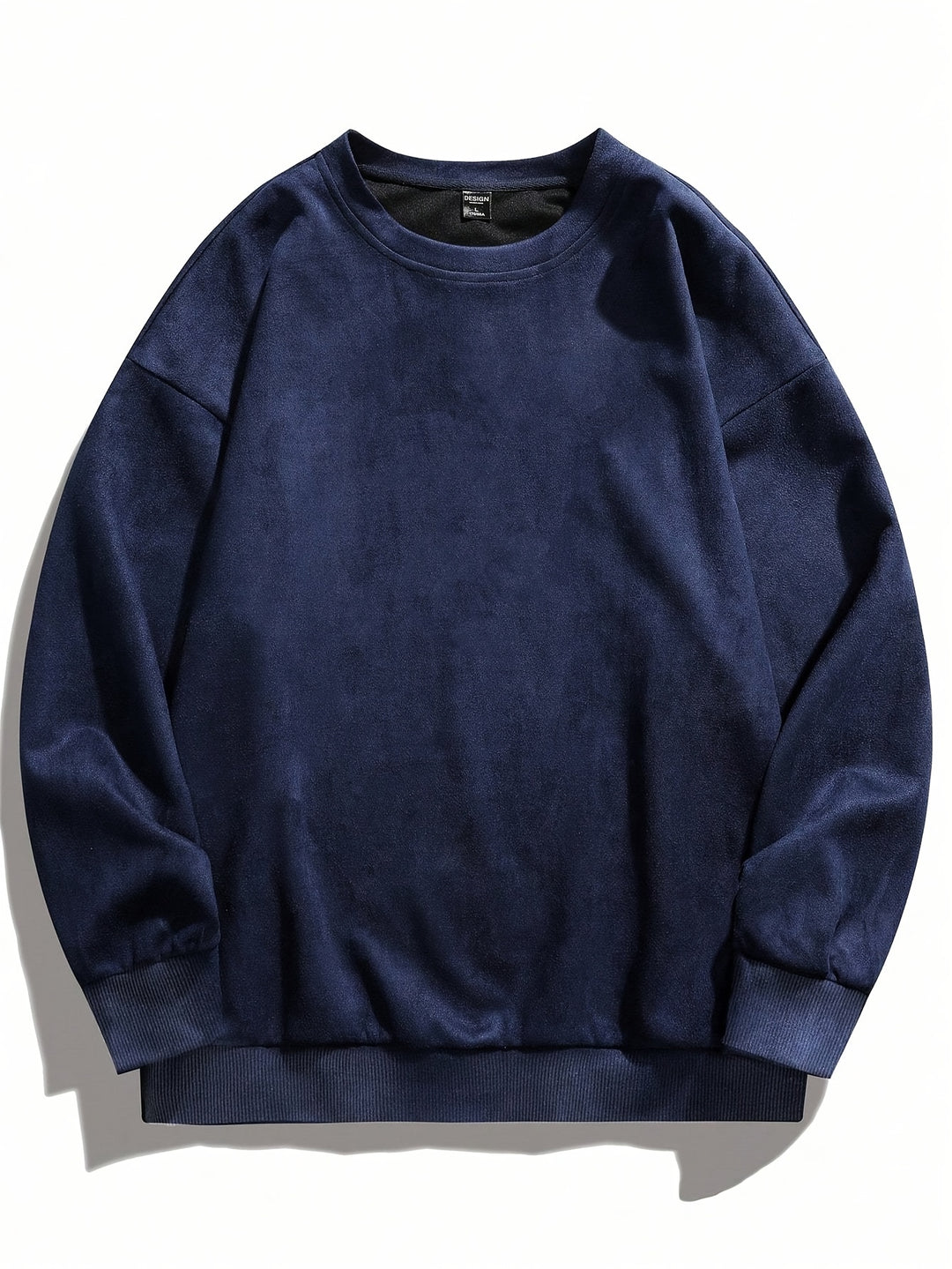 Herr Sweatshirt Rund Hals - Klassisk Casual - Blå
