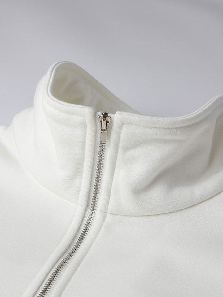 Herr Teddy Fleece Halvzip Sweatshirt - Mysig Höst- och Vinterkollektio