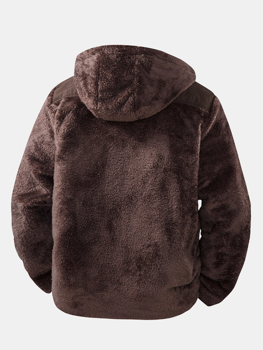Herr Teddy Fleece Hoodie Jacka - Mysig Varm Casual
