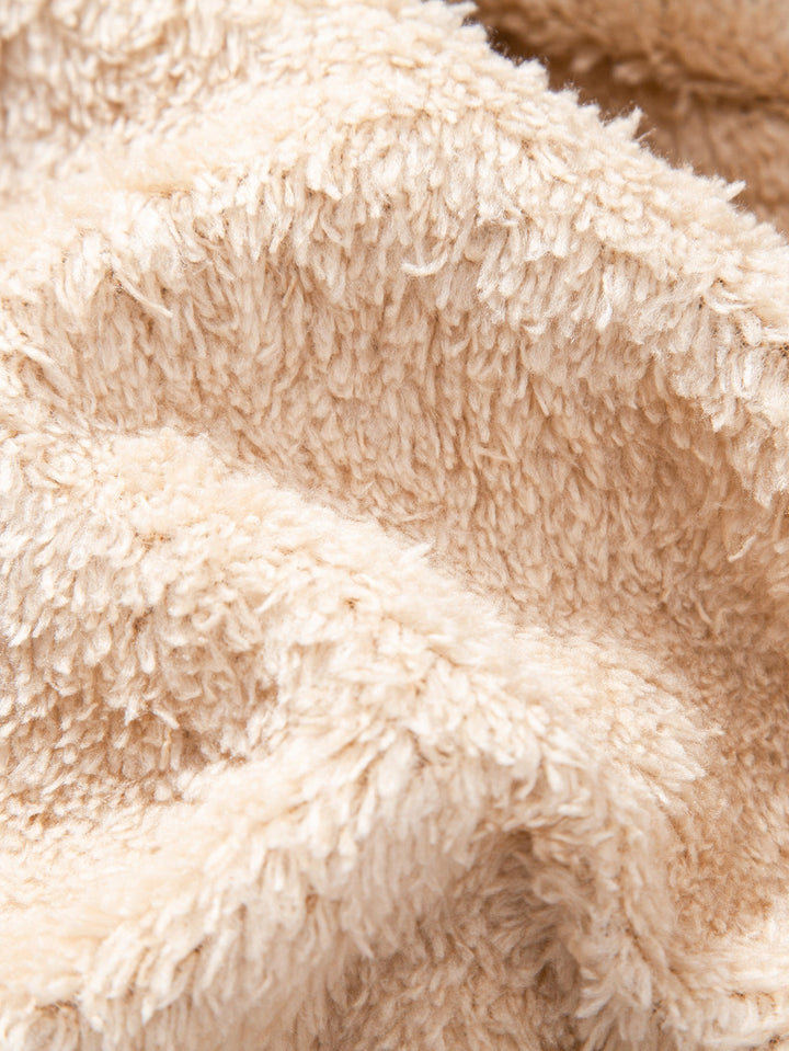 Herr Teddy Fleece Rullkrage Sweatshirt - Varm Casual Pullover
