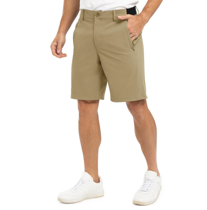 Herr Utility-Shorts Modern - Perfekt Passform - Khaki