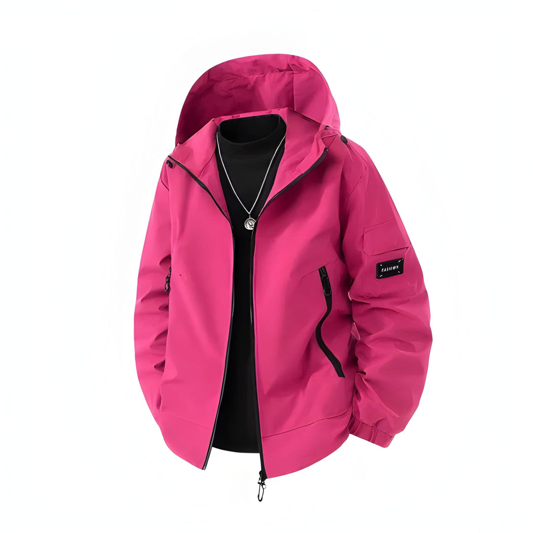Herr Vinterjas med Huva – Varm &amp; Vindtät Design - Rosa