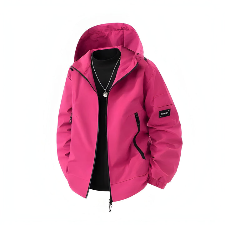 Herr Vinterjas med Huva – Varm &amp; Vindtät Design - Rosa