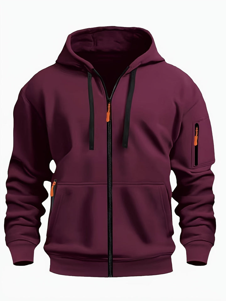 Herr Zip-Up Hoodie - Vardaglig Komfort