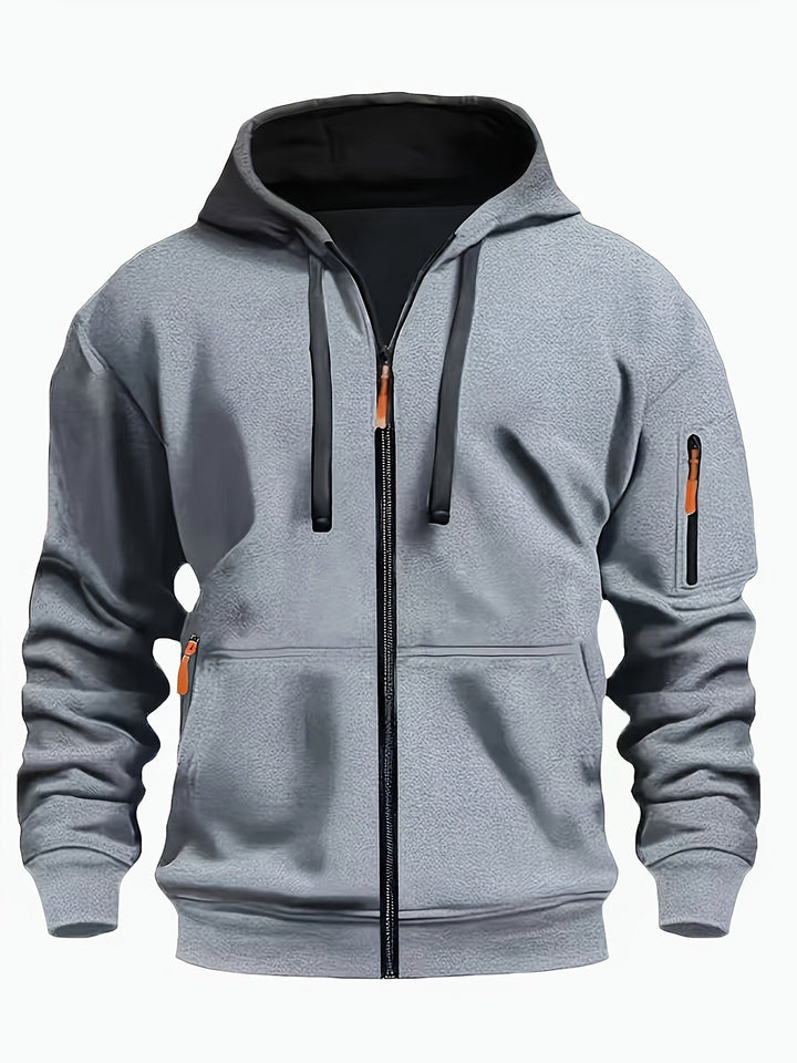 Herr Zip-Up Hoodie - Vardaglig Komfort